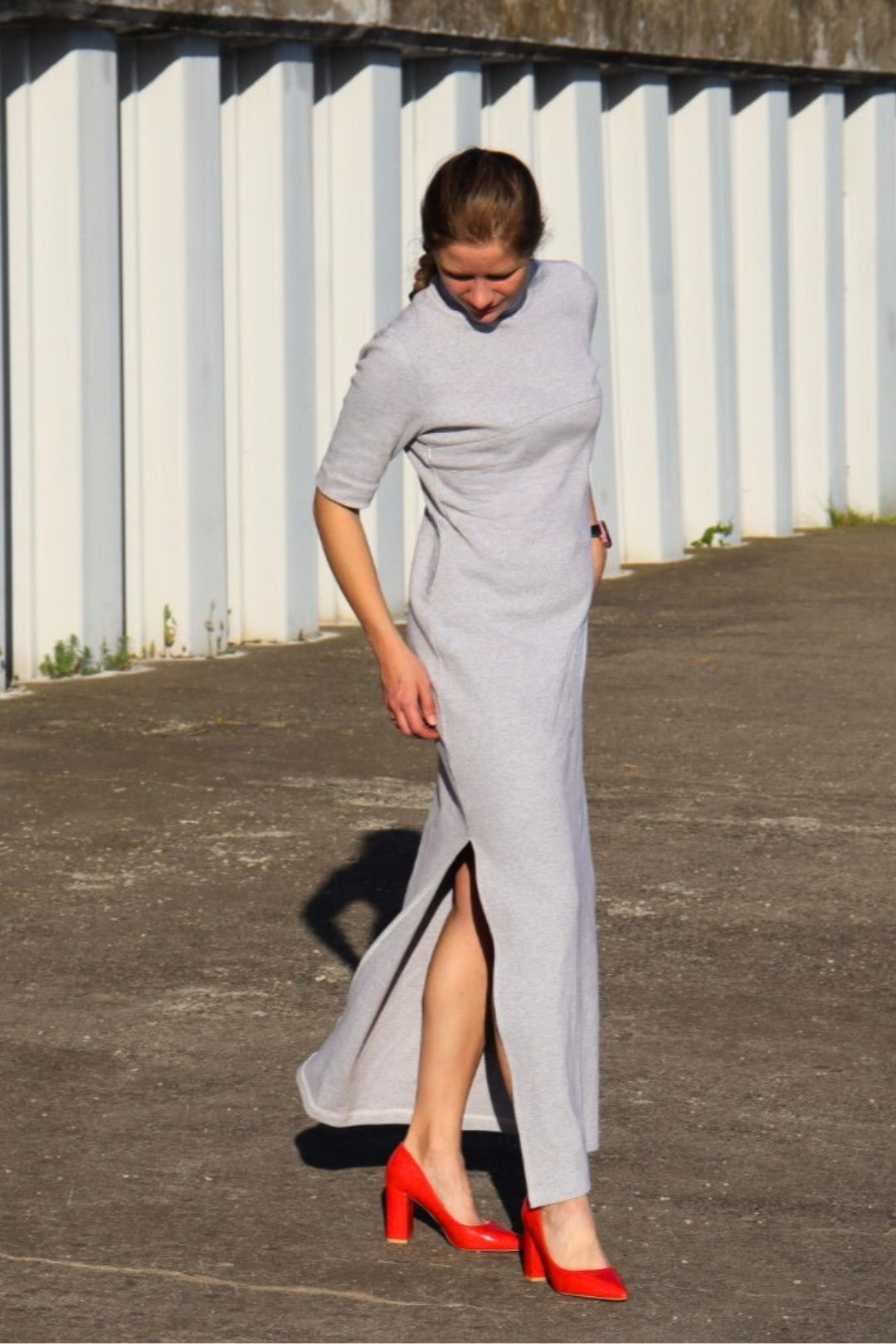 Turtleneck maxi dress