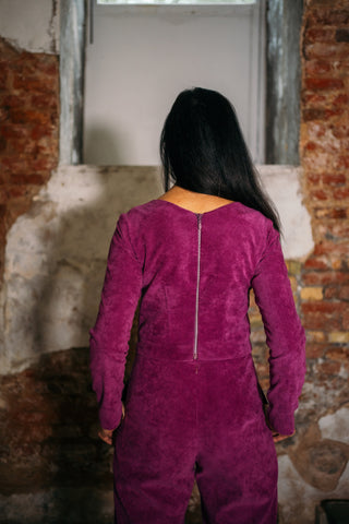 Magenta tops ar garām piedurknēm