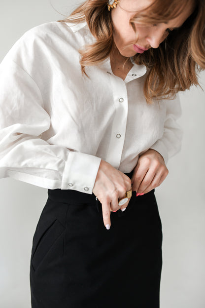 Classic Oversized White Blouse