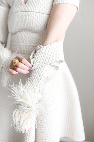 Golden Brocade Removable Sleeve Dress