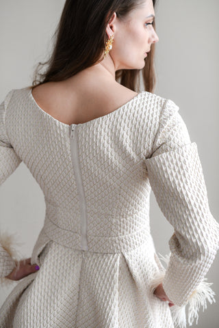 Golden Brocade Top with Removable Sleeves
