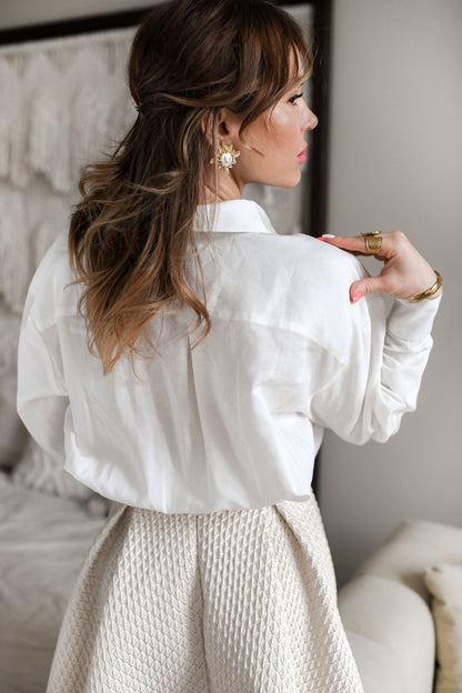 Classic Oversized White Blouse