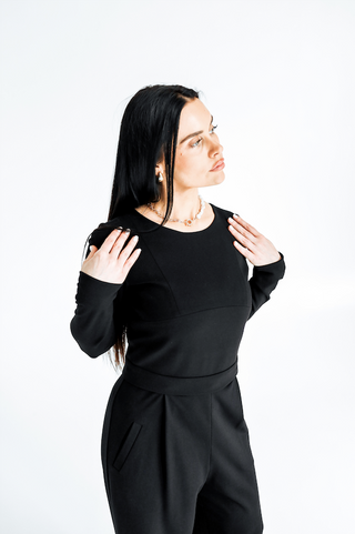 Long-Sleeved Gabrielle Jumpsuit