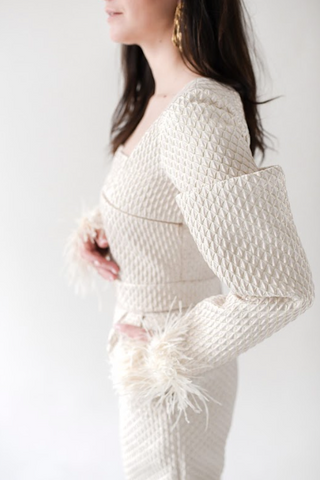 Golden Brocade Top with Removable Sleeves