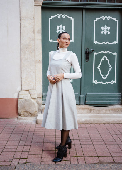 Wool A-line skirt with pockets