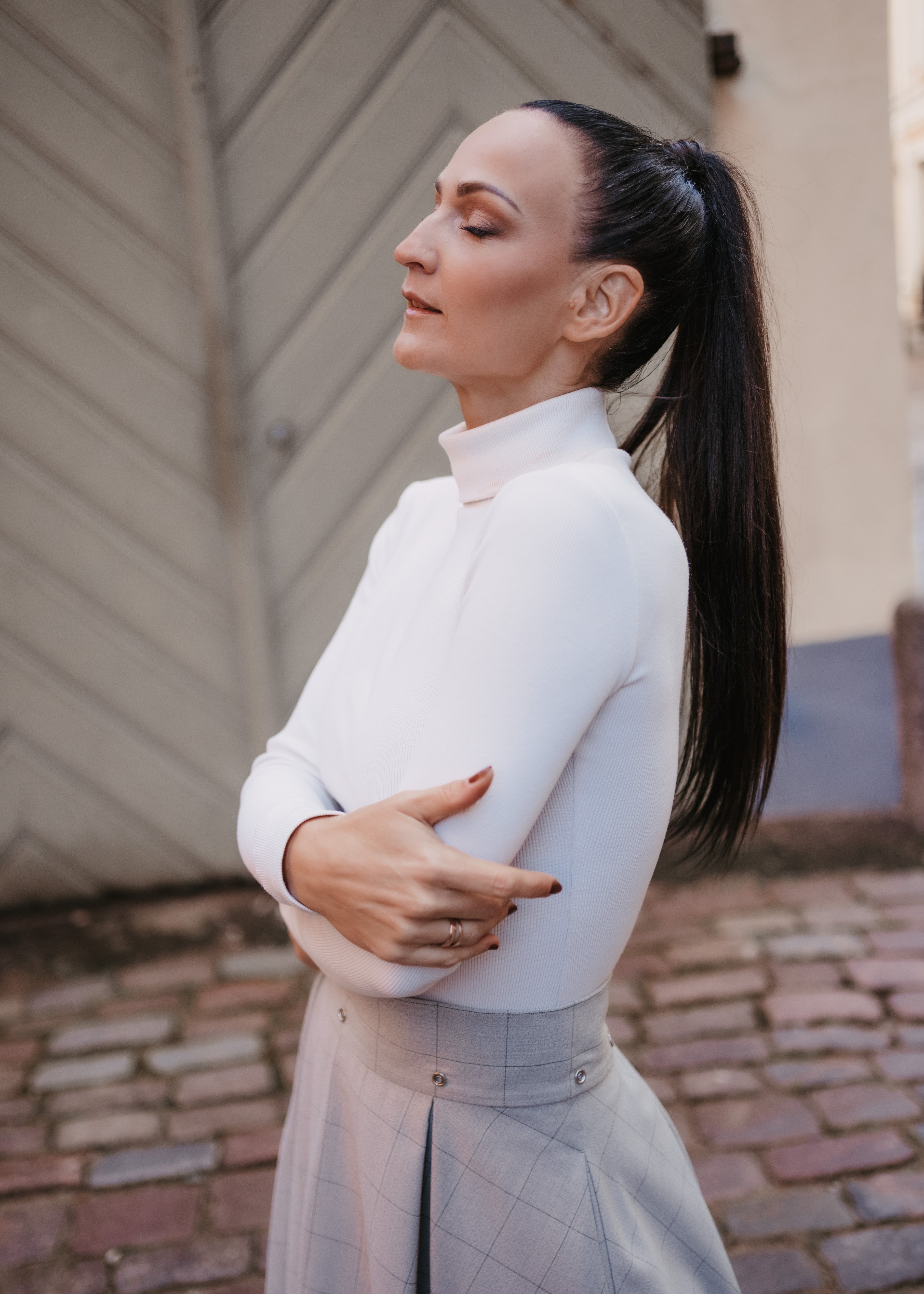Minimalist Maxi Dress | Layered Outfit Turtleneck Dresses Albertina butik Minimalist Maxi Dress | Layered Outfit Turtleneck Dresses Albertina butik