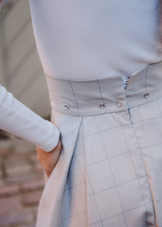 Wool A-line skirt with pockets