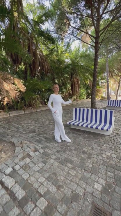 Feel the femm white jumpsuit