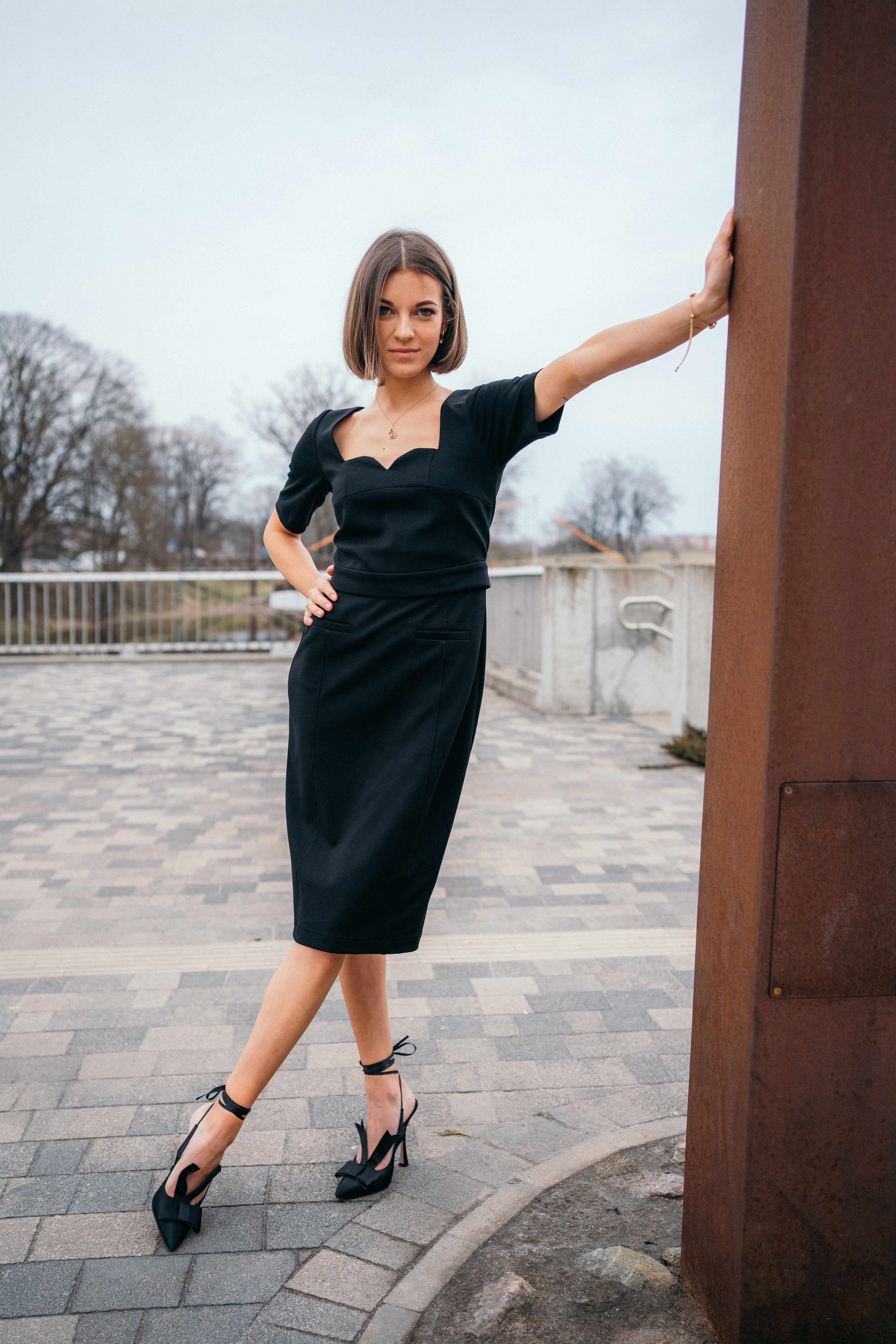 Minimalist 2-Piece Midi Dress Set for Capsule & Day-to-Night Wear – Albertina butik
