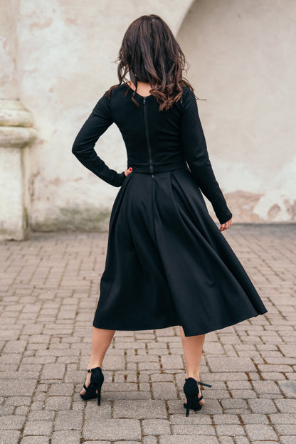 Pearl black two piece Amelia dress